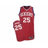 Men's Adidas Philadelphia 76ers #25 Ben Simmons Authentic Red Road NBA Jersey