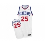 Men's Adidas Philadelphia 76ers #25 Ben Simmons Authentic White Home NBA Jersey