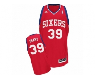 Men's Adidas Philadelphia 76ers #39 Jerami Grant Swingman Red Road NBA Jersey