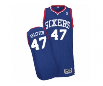 Men's Adidas Philadelphia 76ers #47 Tiago Splitter Authentic Royal Blue Alternate NBA Jersey