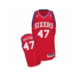 Men's Adidas Philadelphia 76ers #47 Tiago Splitter Swingman Red Road NBA Jersey