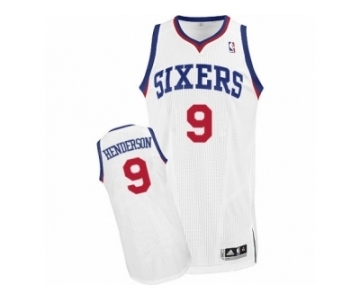 Men's Adidas Philadelphia 76ers #9 Gerald Henderson Authentic White Home NBA Jersey