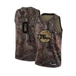 Men's Nike Philadelphia 76ers #0 Jerryd Bayless Swingman Camo Realtree Collection NBA Jersey