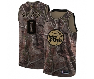 Men's Nike Philadelphia 76ers #0 Jerryd Bayless Swingman Camo Realtree Collection NBA Jersey