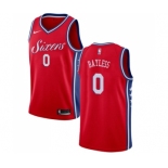 Men's Nike Philadelphia 76ers #0 Jerryd Bayless Swingman Red Alternate NBA Jersey Statement Edition