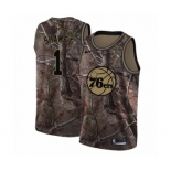 Men's Nike Philadelphia 76ers #1 Landry Shamet Swingman Camo Realtree Collection NBA Jersey