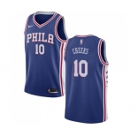 Men's Nike Philadelphia 76ers #10 Maurice Cheeks Swingman Blue Road NBA Jersey - Icon Edition