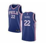 Men's Nike Philadelphia 76ers #22 Richaun Holmes Swingman Blue Road NBA Jersey - Icon Edition