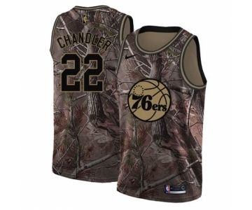 Men's Nike Philadelphia 76ers #22 Wilson Chandler Swingman Camo Realtree Collection NBA Jersey