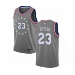 Men's Nike Philadelphia 76ers #23 Jimmy Butler Swingman Gray NBA Jersey - City Edition