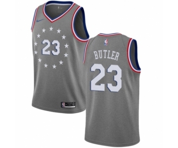 Men's Nike Philadelphia 76ers #23 Jimmy Butler Swingman Gray NBA Jersey - City Edition