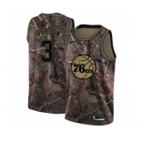 Men's Nike Philadelphia 76ers #3 Allen Iverson Swingman Camo Realtree Collection NBA Jersey