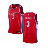 Men's Nike Philadelphia 76ers #3 Allen Iverson Swingman Red Alternate NBA Jersey Statement Edition