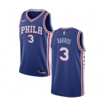 Men's Nike Philadelphia 76ers #3 Dana Barros Swingman Blue Road NBA Jersey - Icon Edition