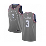 Men's Nike Philadelphia 76ers #3 Dana Barros Swingman Gray NBA Jersey - City Edition