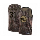 Men's Nike Philadelphia 76ers #31 Mike Muscala Swingman Camo Realtree Collection NBA Jersey