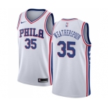 Men's Nike Philadelphia 76ers #35 Clarence Weatherspoon Swingman White Home NBA Jersey - Association Edition