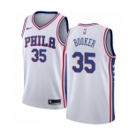 Men's Nike Philadelphia 76ers #35 Trevor Booker Swingman White NBA Jersey - Association Edition