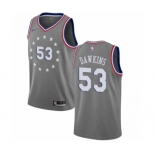 Men's Nike Philadelphia 76ers #53 Darryl Dawkins Swingman Gray NBA Jersey - City Edition