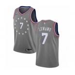 Men's Nike Philadelphia 76ers #7 Timothe Luwawu Swingman Gray NBA Jersey - City Edition