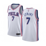 Men's Nike Philadelphia 76ers #7 Timothe Luwawu Swingman White Home NBA Jersey - Association Edition