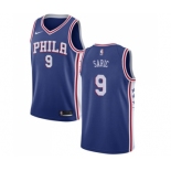 Men's Nike Philadelphia 76ers #9 Dario Saric Swingman Blue Road NBA Jersey - Icon Edition