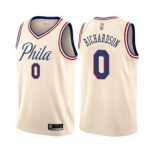 Men's Philadelphia 76ers #0 Josh Richardson Authentic Cream Basketball Jersey - City Edition