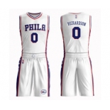 Men's Philadelphia 76ers #0 Josh Richardson Authentic White Basketball Suit Jersey - Association Edition