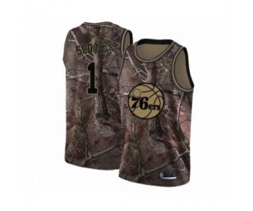 Men's Philadelphia 76ers #1 Mike Scott Swingman Camo Realtree Collection Basketball Jersey