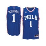 Men's Philadelphia 76ers #1 T. J. McConnell adidas Royal Swingman Road Jersey