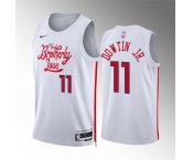 Men's Philadelphia 76ers #11 Jeff Dowtin Jr White City Edition Stitched Jersey