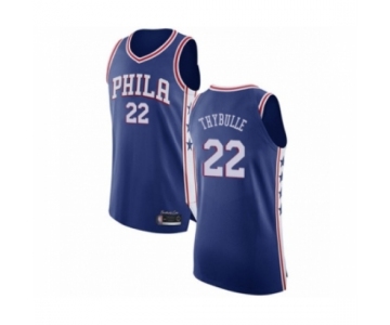 Men's Philadelphia 76ers #22 Mattise Thybulle Authentic Blue Basketball Jersey - Icon Edition