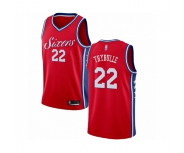 Men's Philadelphia 76ers #22 Mattise Thybulle Authentic Red Basketball Jersey Statement Edition