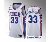 Men's Philadelphia 76ers #33 Robert Covington White Association Edition Stitched Jersey