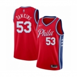 Men's Philadelphia 76ers #53 Darryl Dawkins Authentic Red Finished Basketball Jersey - Statement Edition