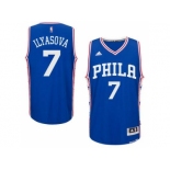 Men's Philadelphia 76ers #7 Ersan Ilyasova adidas Royal Swingman Road Jersey