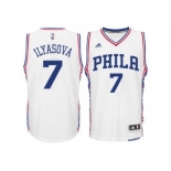 Men's Philadelphia 76ers #7 Ersan Ilyasova adidas White Swingman Home Jersey