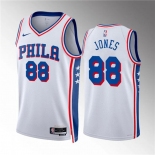 Men's Philadelphia 76ers #88 Kai Jones White Association Edition Stitched Jersey