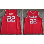 NBA Men Philadelphia 76ers #22 Toney Red Throwback The Answer Stitched Jersey