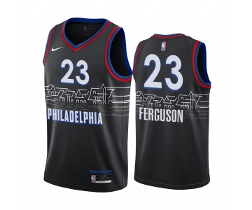 Nike 76ers #23 Terrance Ferguson Black NBA Swingman 2020-21 City Edition Jersey