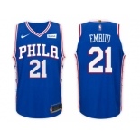 Nike NBA Philadelphia 76ers #21 Joel Embiid Jersey 2017-18 New Season Blue Jersey