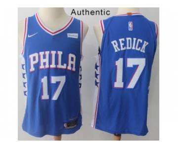 Nike Philadelphia 76ers #17 JJ Redick Blue NBA Authentic Icon Edition Jersey