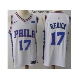 Nike Philadelphia 76ers #17 JJ Redick White NBA Authentic Association Edition Jerse