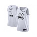 Nike Philadelphia 76ers #21 Joel Embiid White NBA Jordan Swingman 2018 All-Star Game Jersey