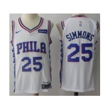 Nike Philadelphia 76ers #25 Ben Simmons White Stitched NBA Jersey