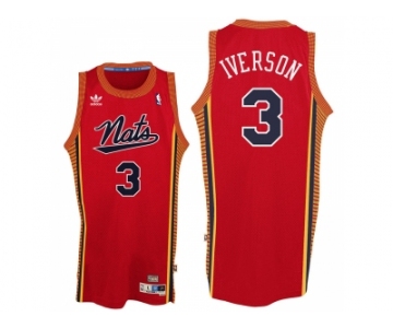 Philadelphia 76ers #3 Allen Iverson Red Hardwood Classics Swingman Jersey