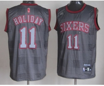 nba philadelphia 76ers #11 holiday blackgrey[2012]