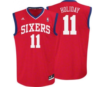 nba philadelphia 76ers #11 holiday red