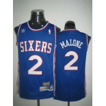 nba philadelphia 76ers #2 malone blue