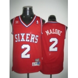 nba philadelphia 76ers #2 malone red